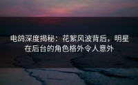 电鸽深度揭秘：花絮风波背后，明星在后台的角色格外令人意外