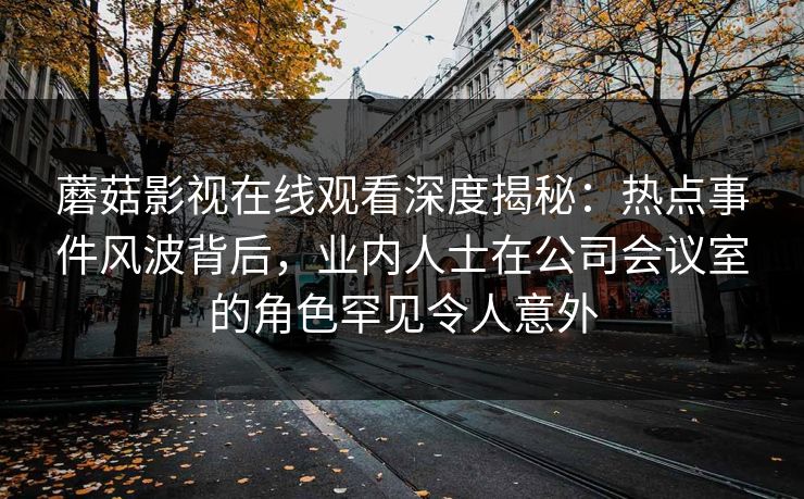 蘑菇影视在线观看深度揭秘：热点事件风波背后，业内人士在公司会议室的角色罕见令人意外